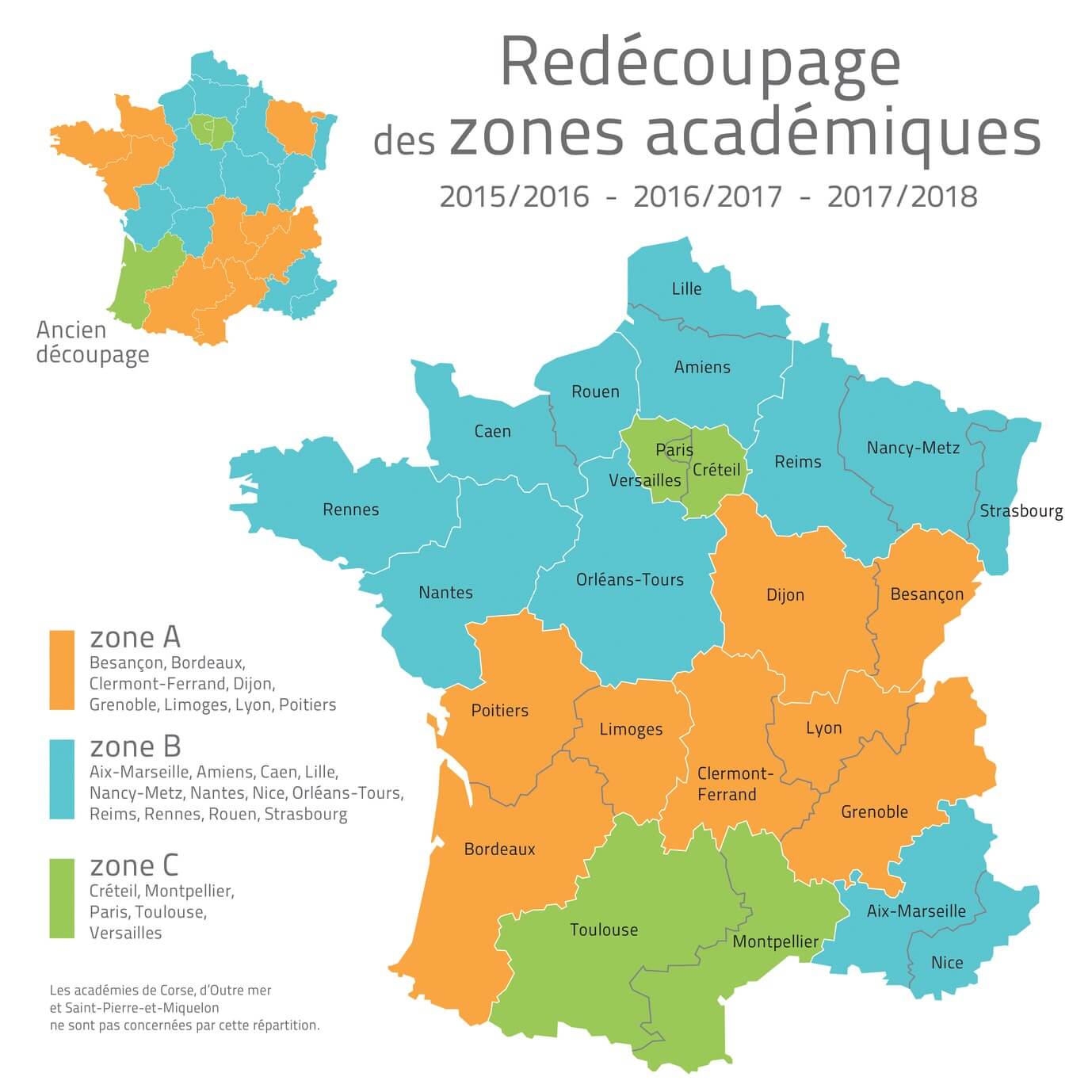 Découpage des zones scolaires